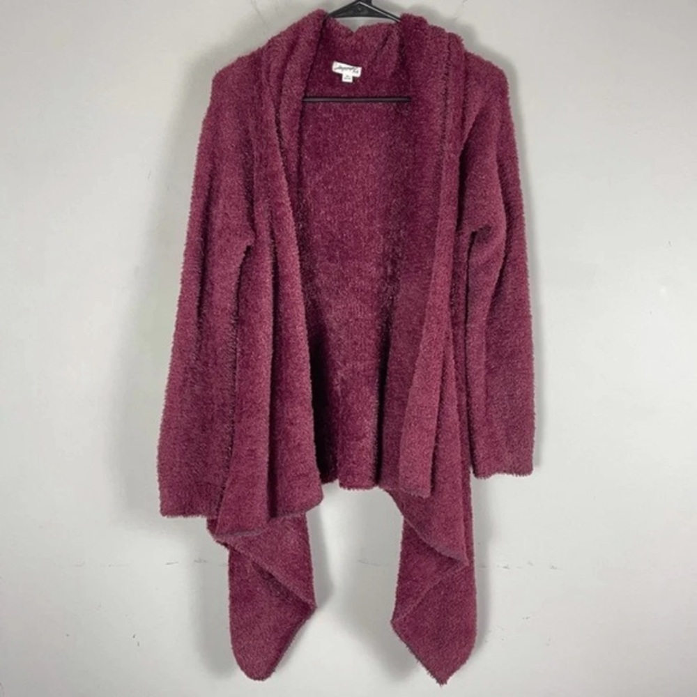 Soft Fuzzy Waterfall Drape Cardigan Size Size Small